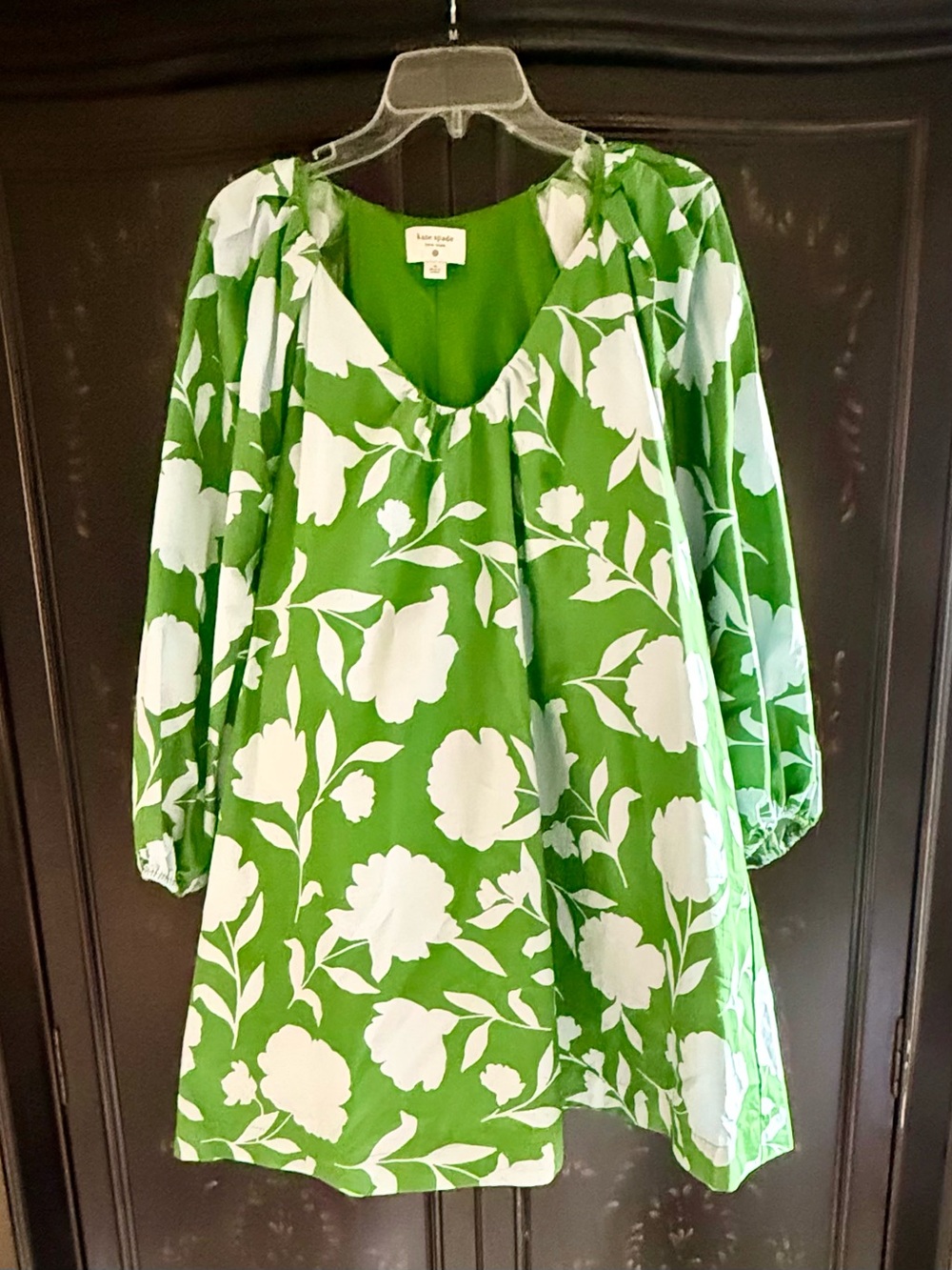 kate spade Green Floral A-Line Dress 💚M